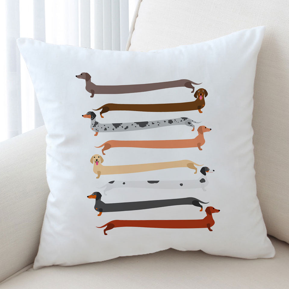 Funny Extra Long Dachshund Sofa Pillows