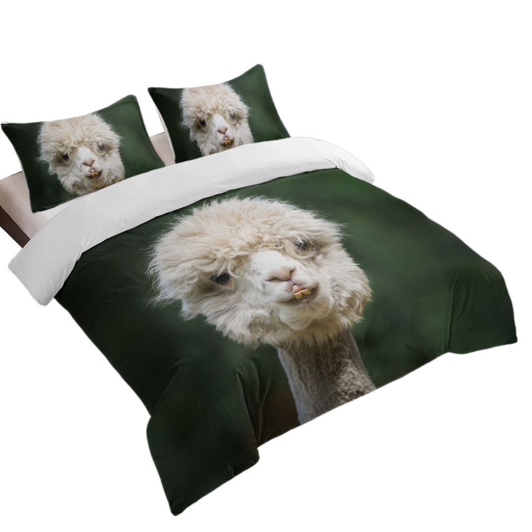 Funny Photo of Llama Duvet Cover