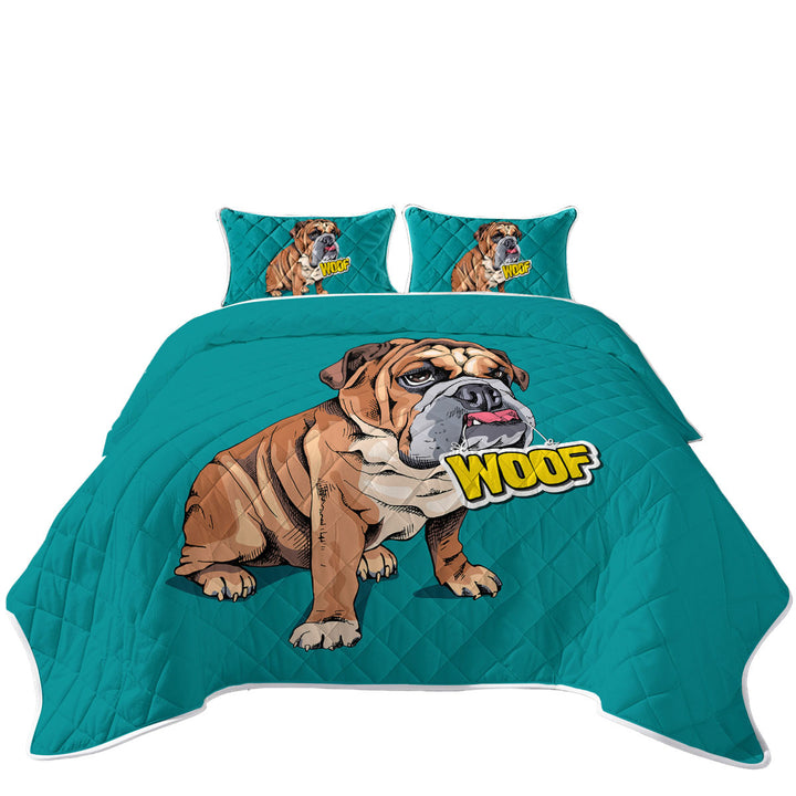 Funny Sleepy Bulldog Quilts for sale