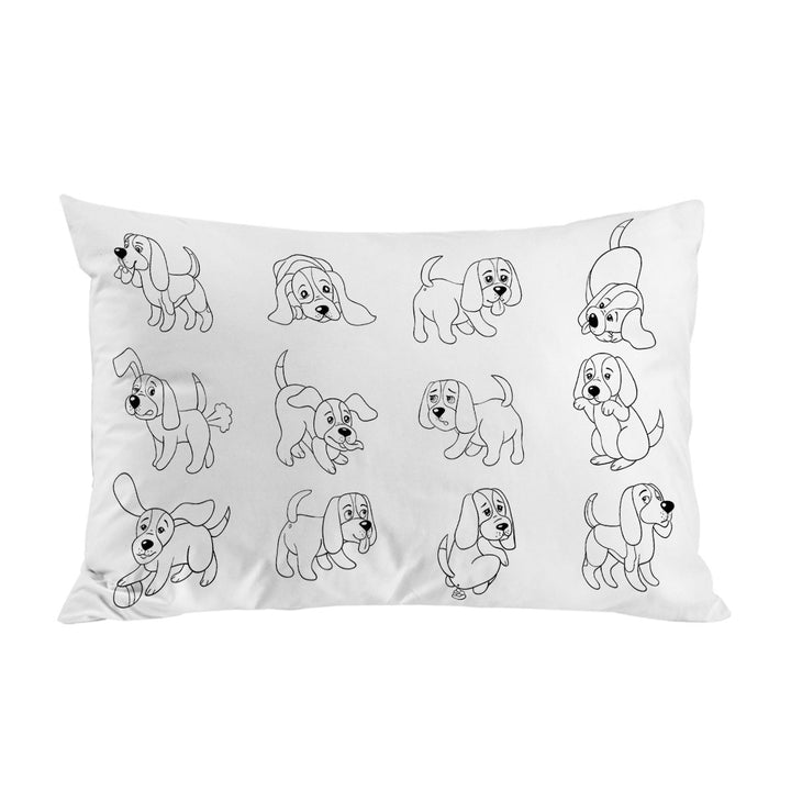 Funny and Cute Puppy Drawings Pillowcases