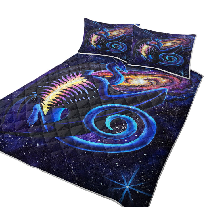 Galactic Entrance Fantasy Space Dragon Coverlet