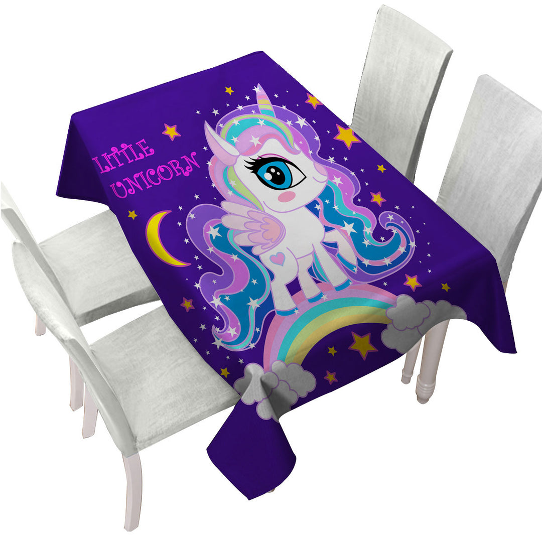 Girlish Little Unicorn Custom table Covers