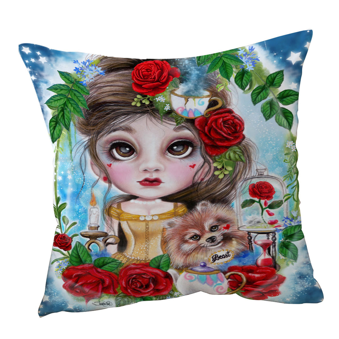 Girls Cushion Cover Art Beauty and her Beast