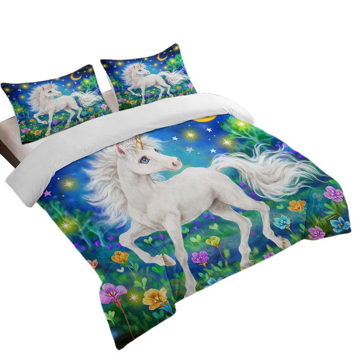 Girls Designs Unicorn Magical Blooming Dreams Coverlets