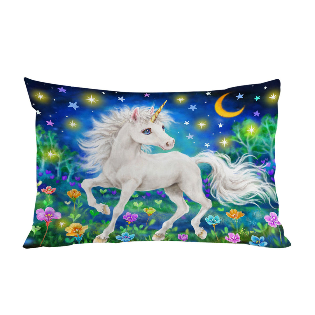 Girls Designs Unicorn Magical Blooming Dreams Pillowcase