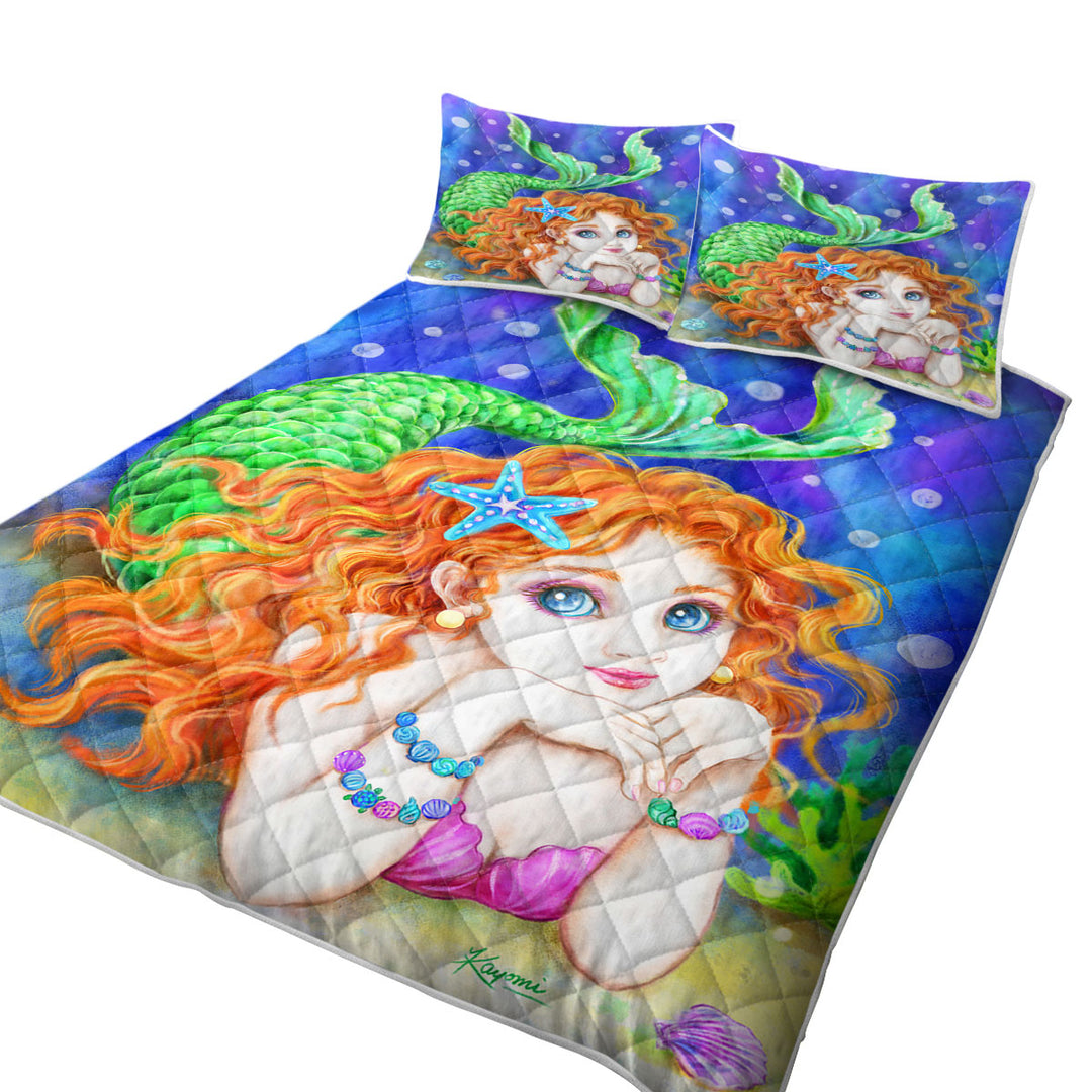 Girls Room Designs Mermaid Dream California King Quilt Sets