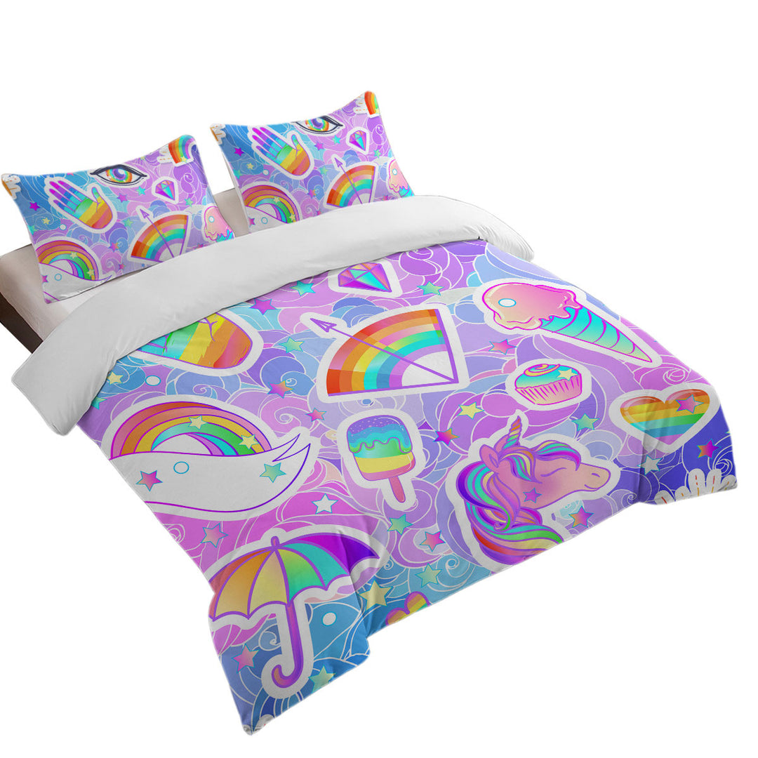 Girly Pack Colorful Rainbow Duvet Covers