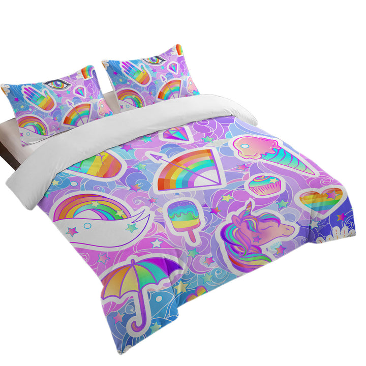 Girly Pack Colorful Rainbow Duvet Covers