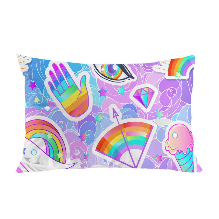 Girly Pack Colorful Rainbow Pillow Cases