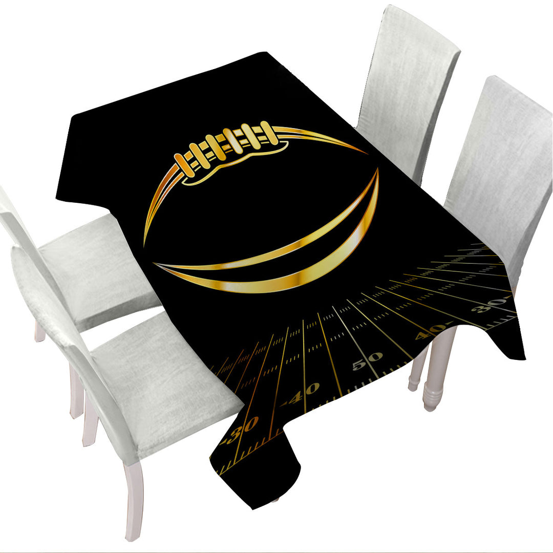 Gold Football Table Cover