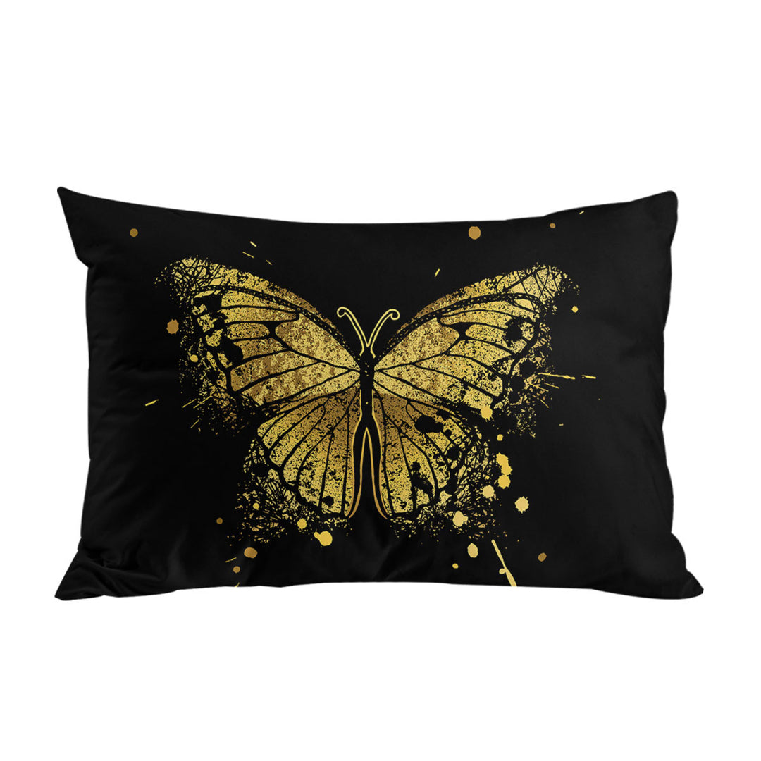 Golden Butterfly Pillow Cases