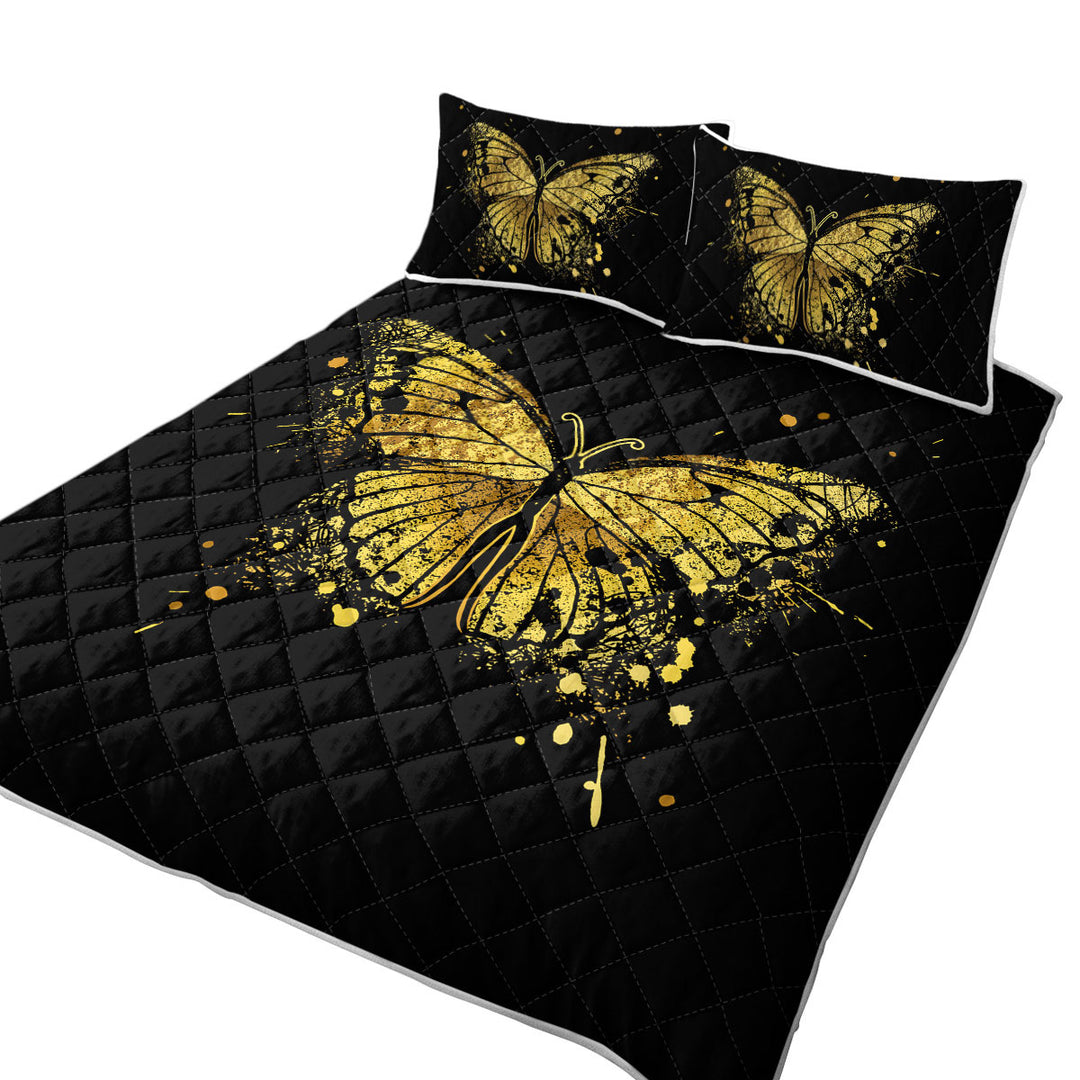 Golden Butterfly Summer Quilt