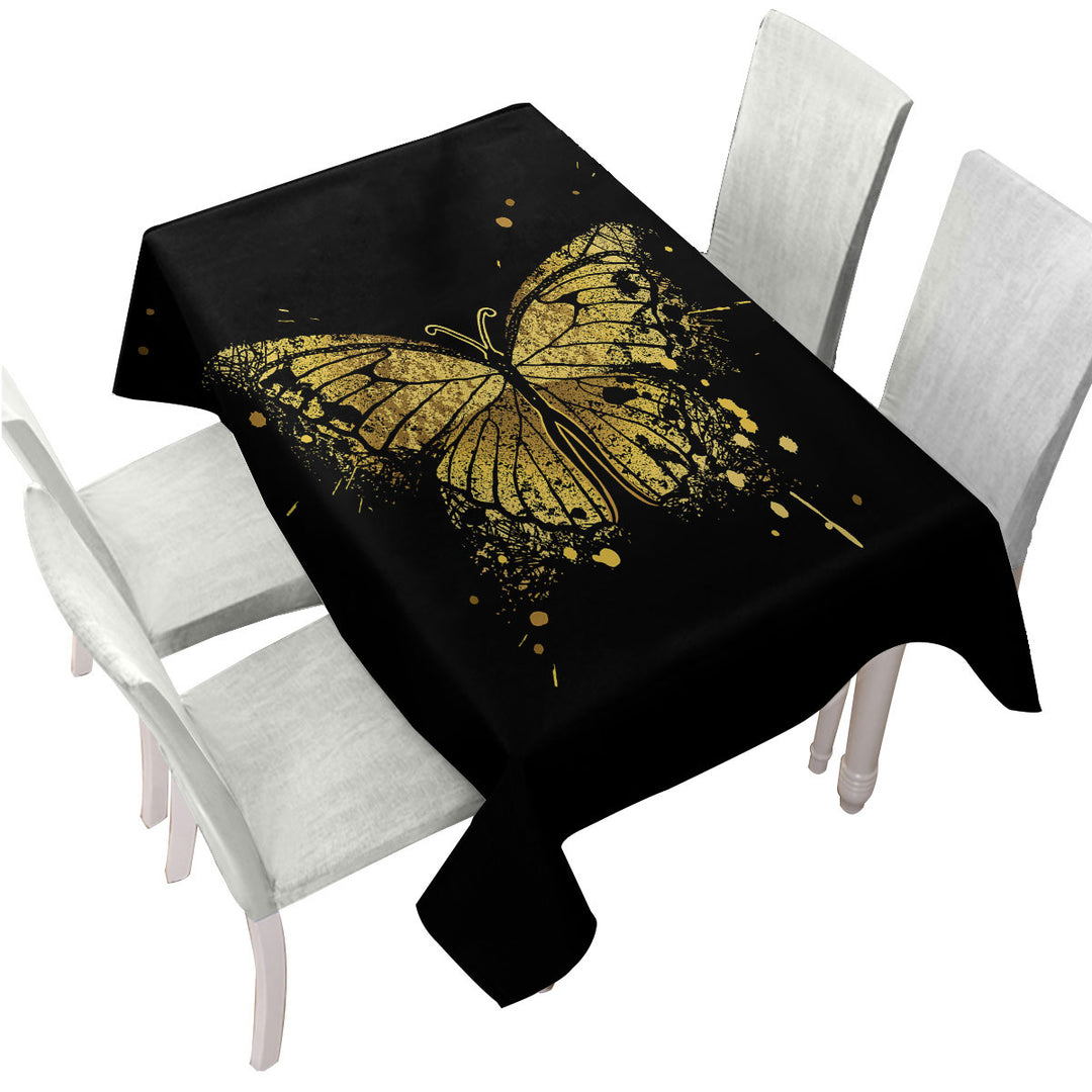 Golden Butterfly Tablecloth