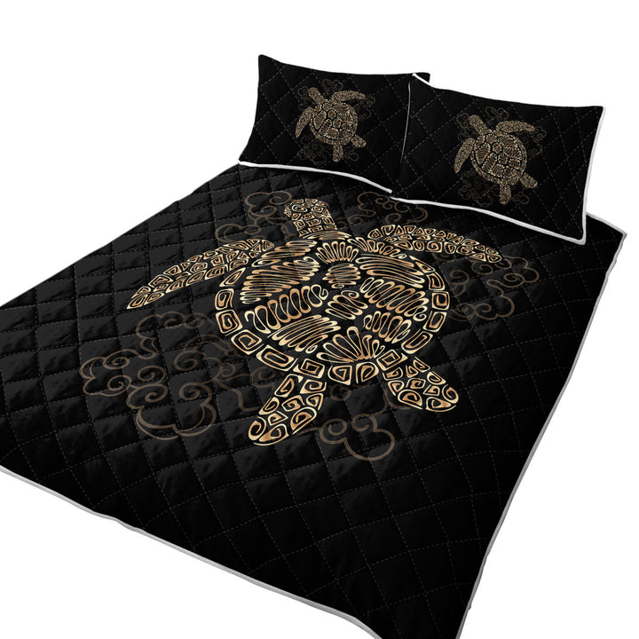 Golden Turtle Quilts for Beds
