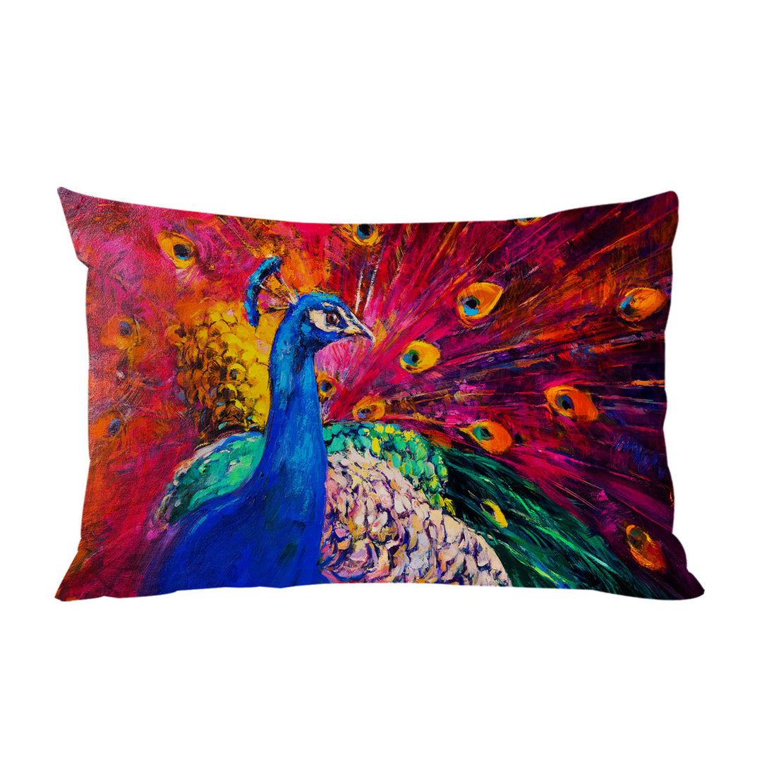 Gorgeous Art Painting Peacock Pillow Case Covers