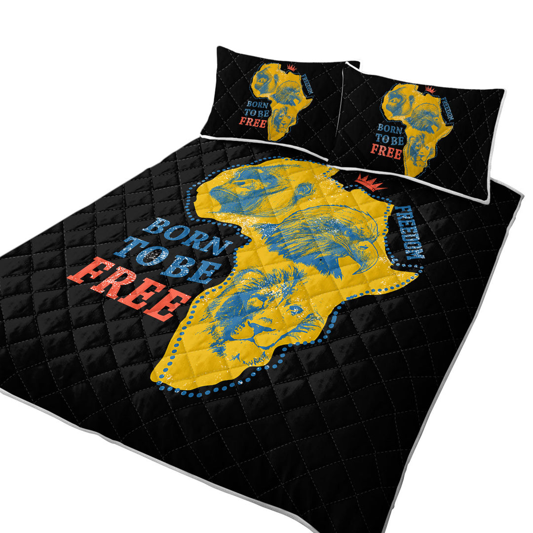 Gorilla Lion and Eagle The African Map Coverlets