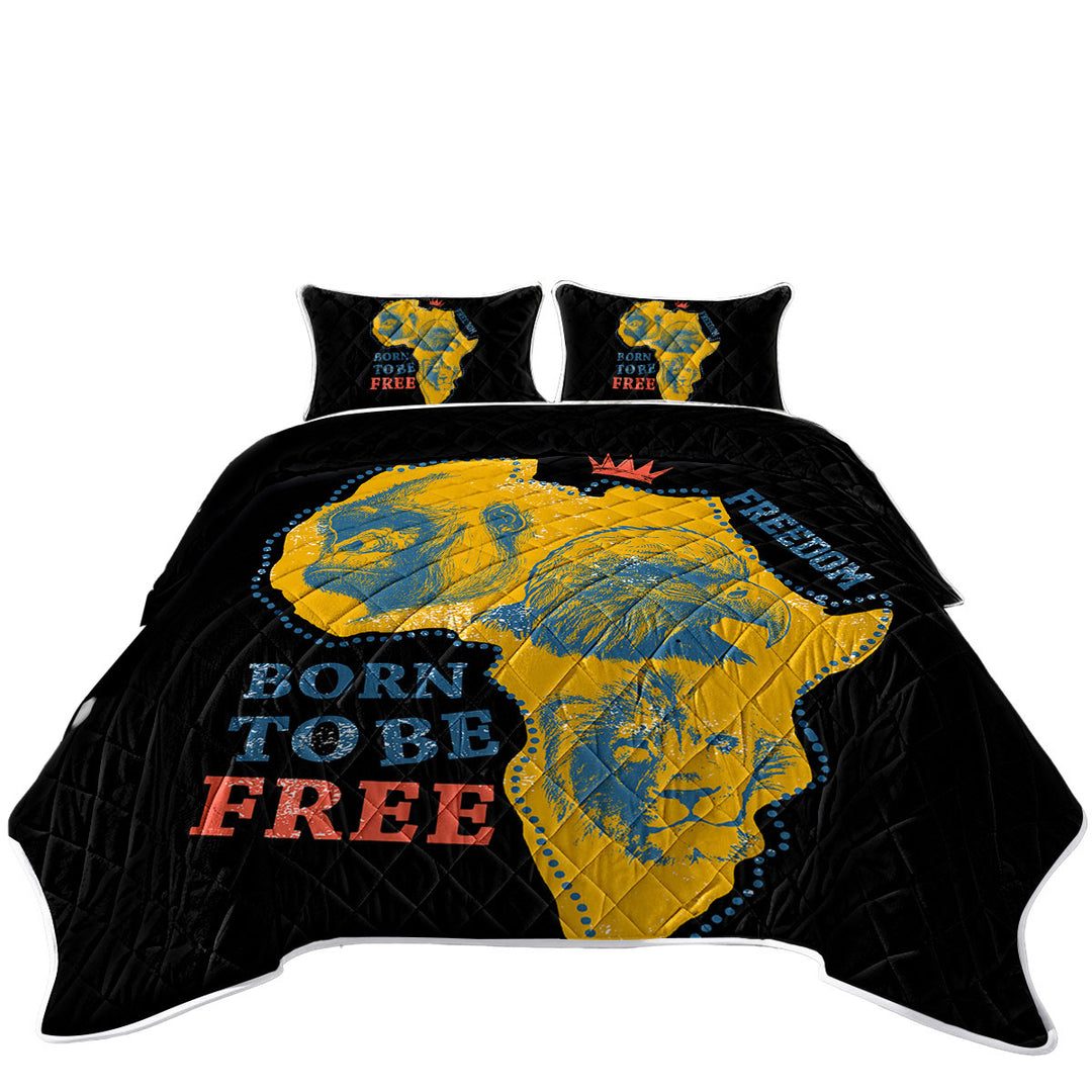 Gorilla Lion and Eagle The African Map Quilt