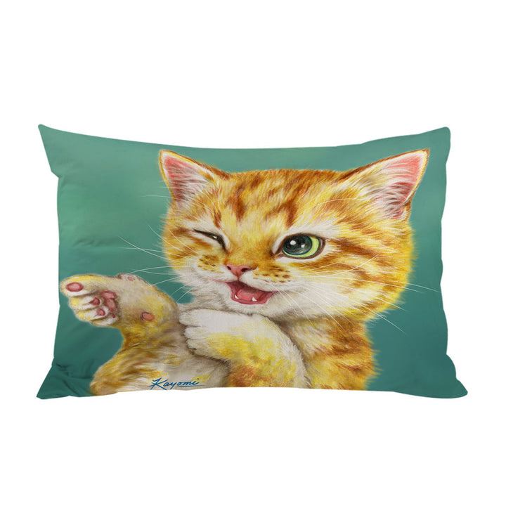 Gotcha Winking Cool Cat Ginger Kitten Bed Covers