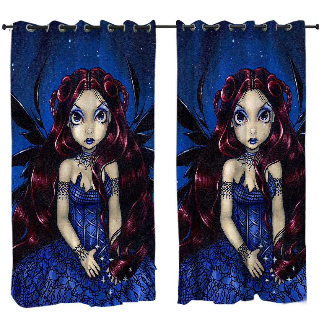 Gothic Blue Dress Fairy Countess Drapes and Curtains