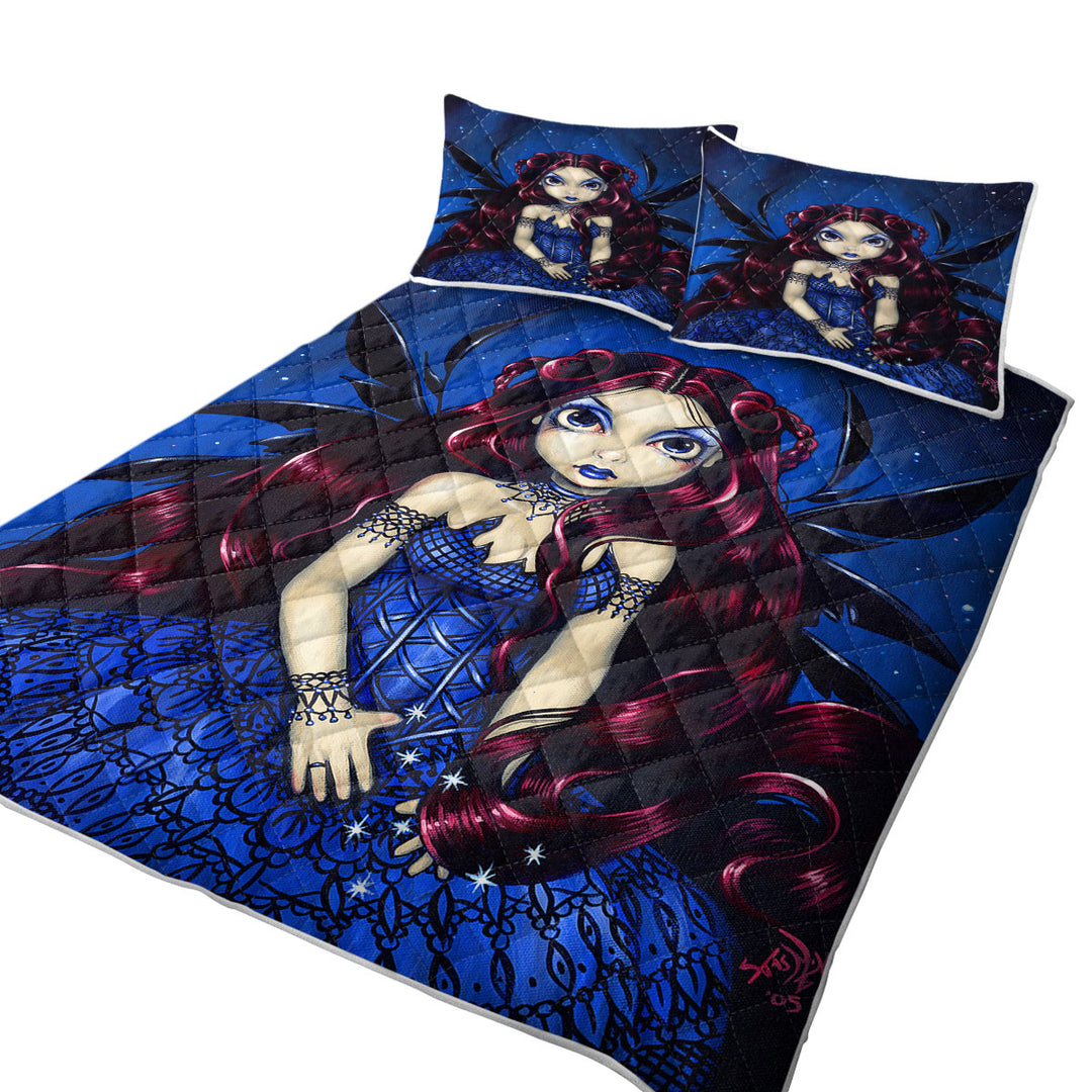Gothic Blue Dress Fairy Countess Quilt