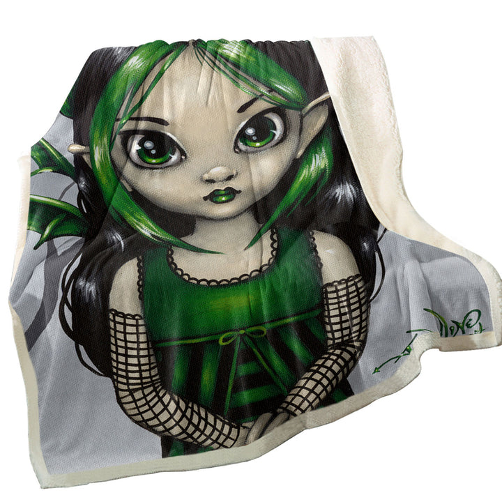 Gothling Throws Cute Green Goth Fairy in Misty Forest