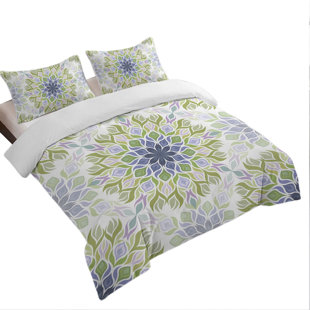 Green Purple Relaxing Abstract Duvet Cover