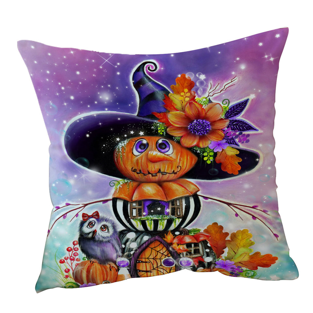 Halloween Cushion Covers with Pumpkin Witch Jack O Man Halloween House