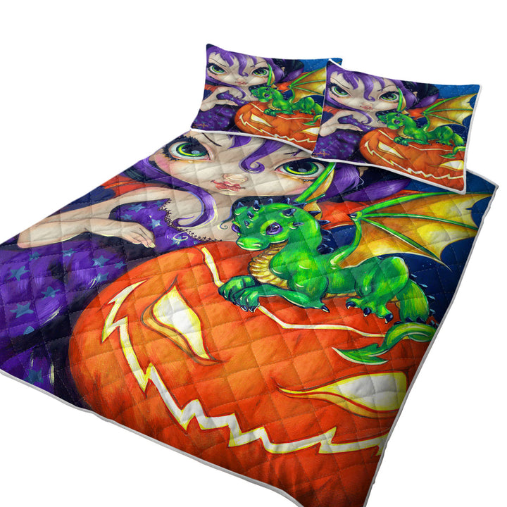 Halloween Darling Dragonling Fairy and Cute Dragon Quilts for sale