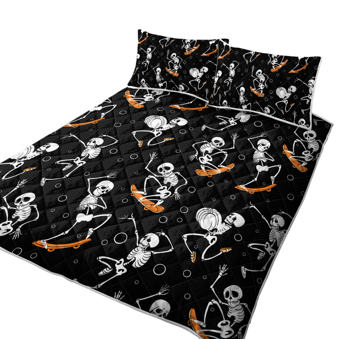 Halloween Funny Skeletons Coverlets