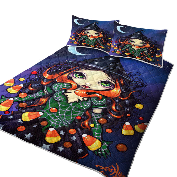 Halloween Night the Little Candy Witch Quilt