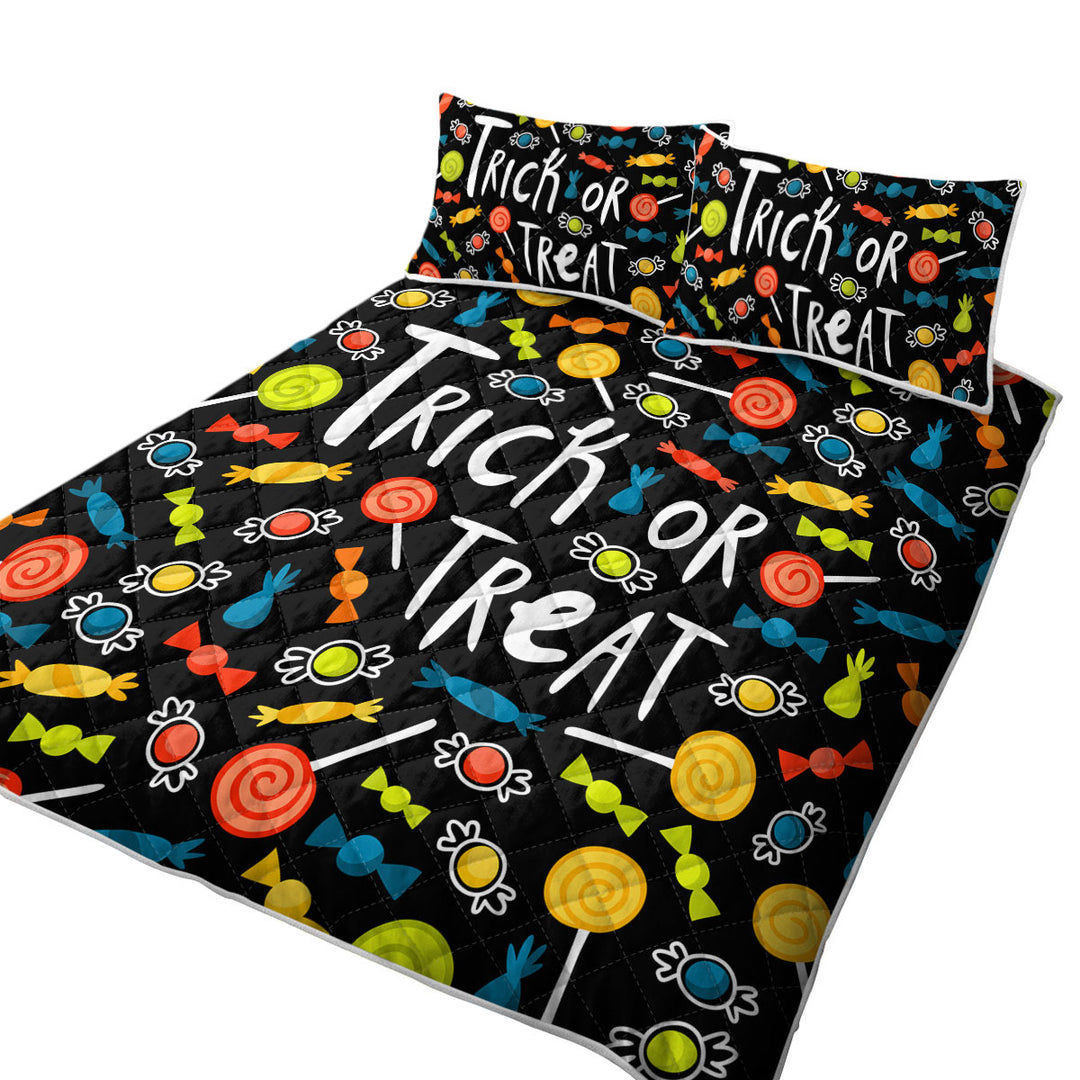 Halloween Trick or Treat Candies Coverlets