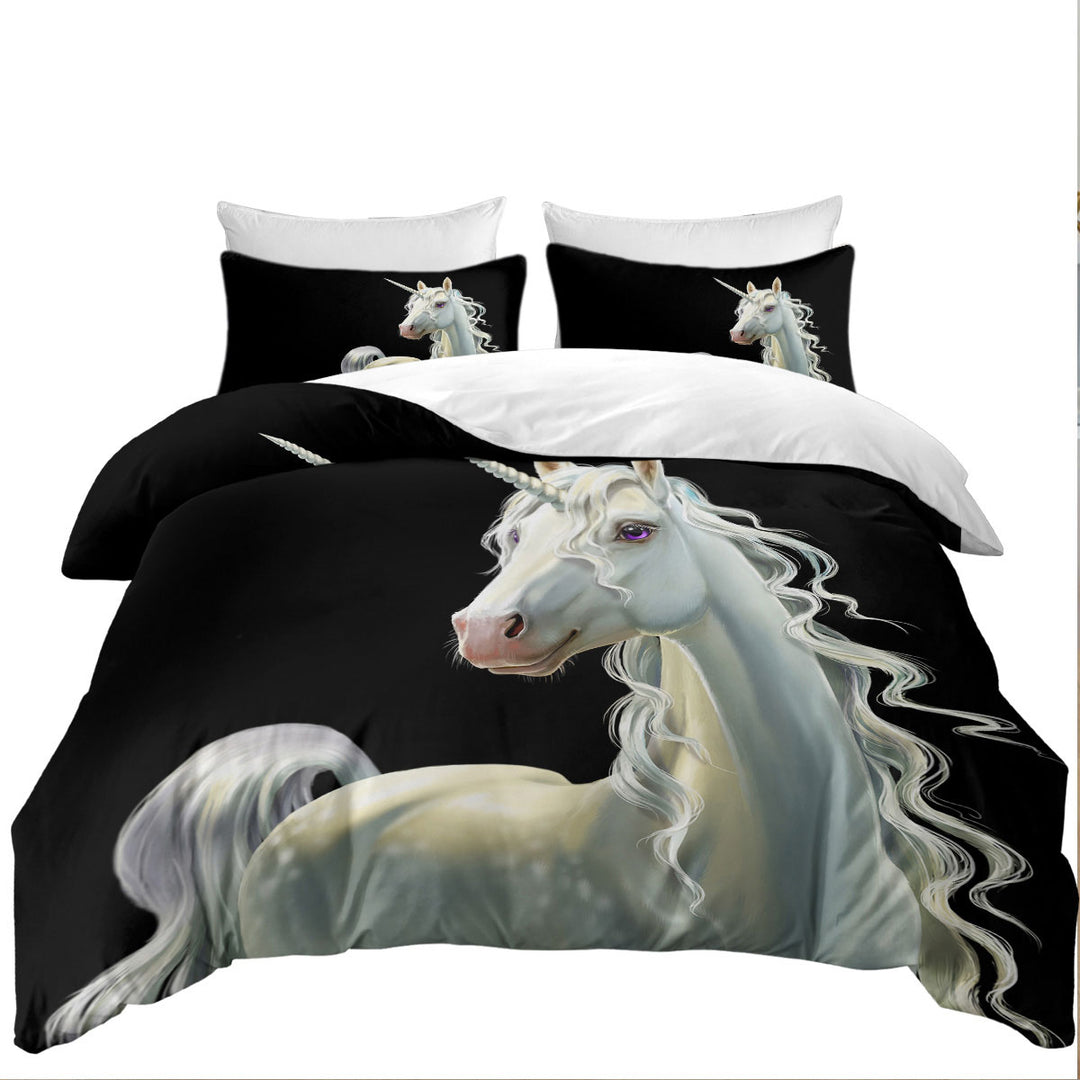 Handsome Unicorn Duvet Cover