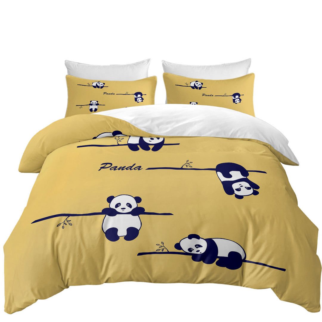 Hanging Panda Duvet Cover
