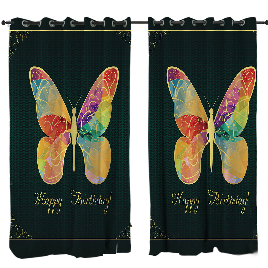 Happy Birthday_ Butterfly Curtain