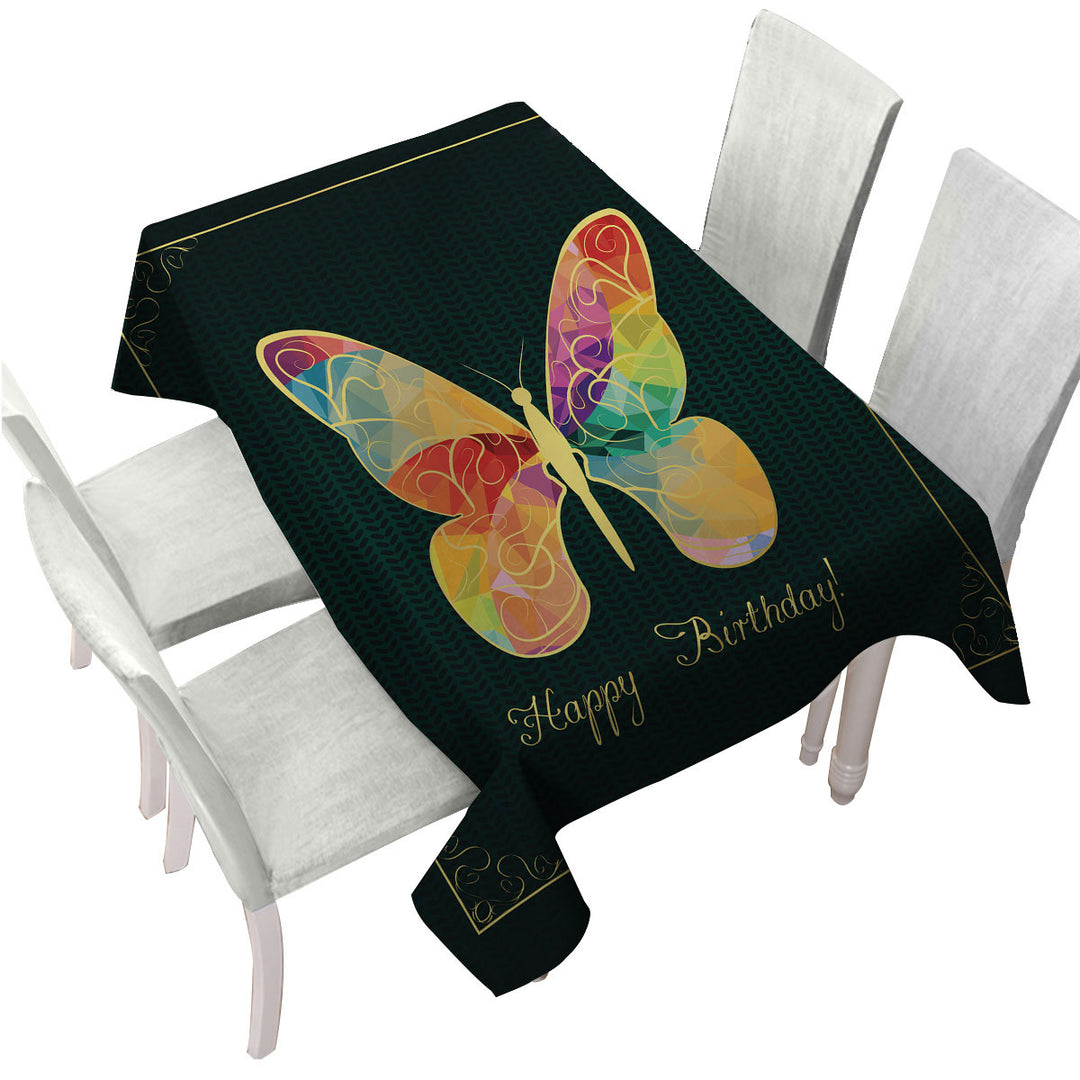 Happy Birthday_ Butterfly Custom table Covers