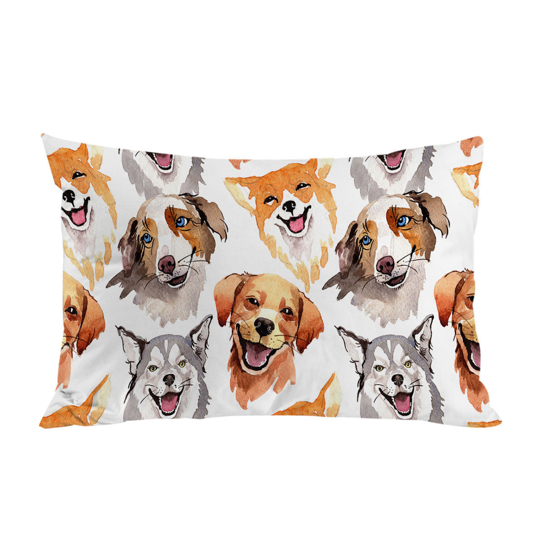 Happy Dogs King Pillow Cases