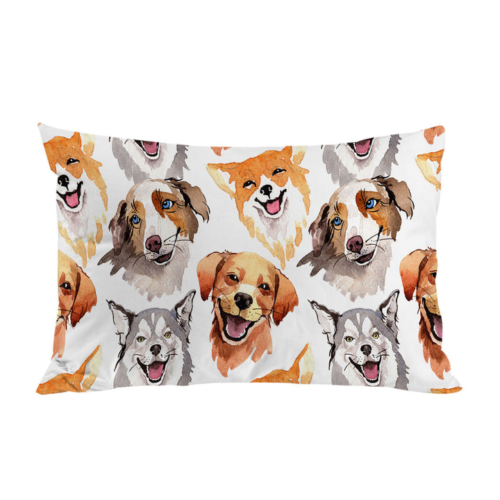 Happy Dogs King Pillow Cases