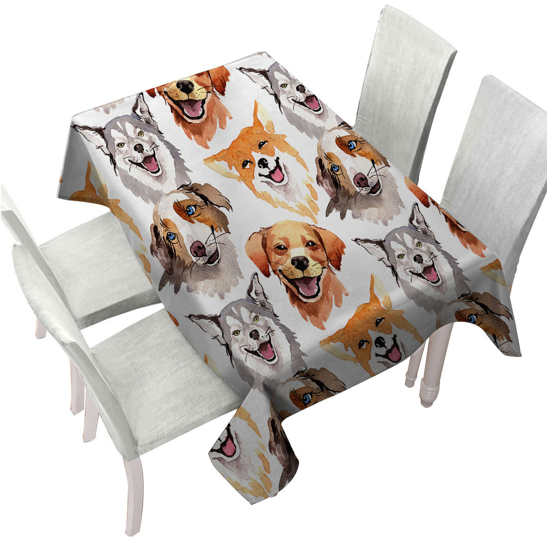 Happy Dogs Tablecloth