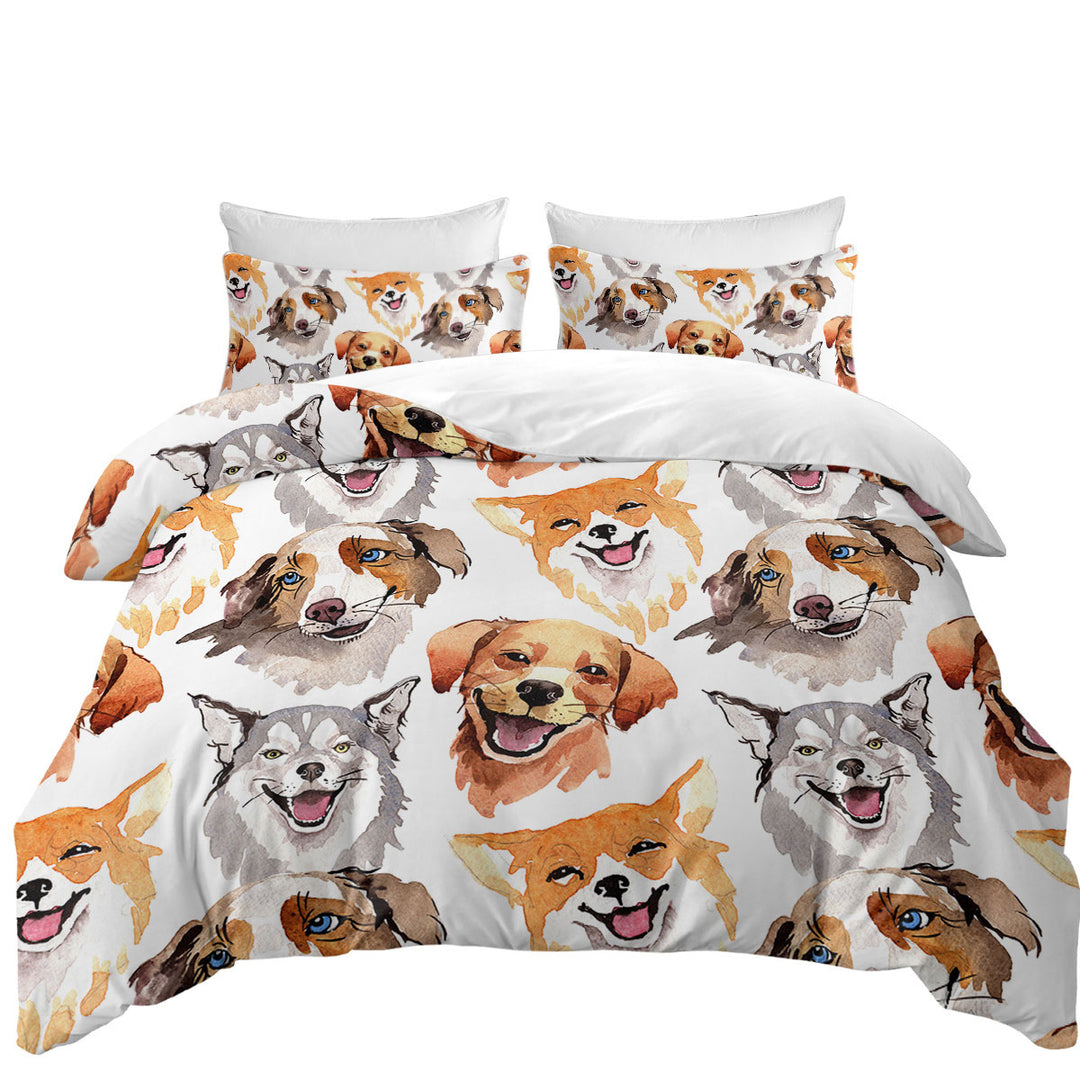 Happy Dogs full Size Duvet Cover