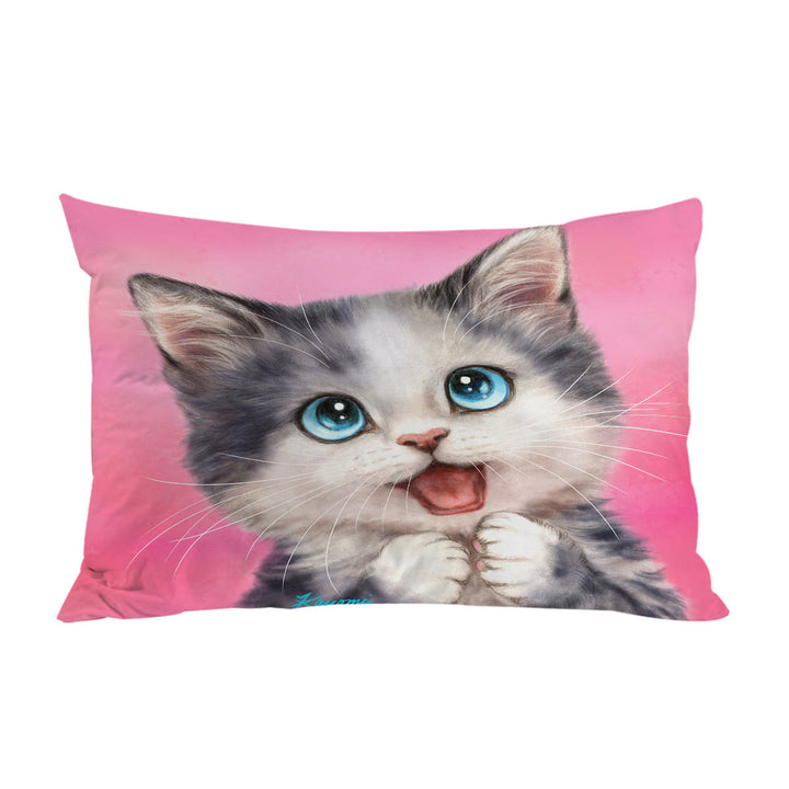 Happy Little Kitty Cute Cats Prints Pillowcase