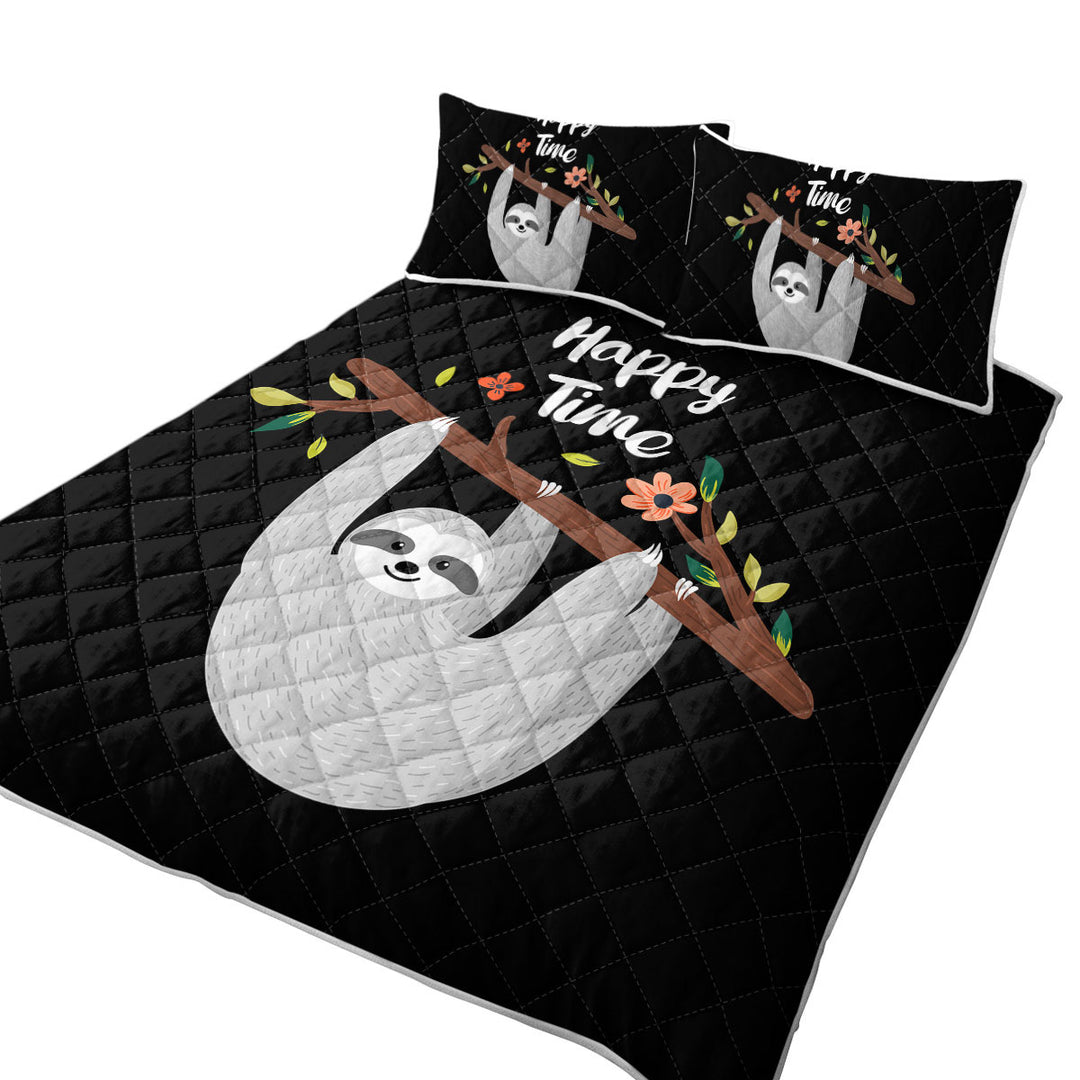Happy Time Cute Sloth Coverlets