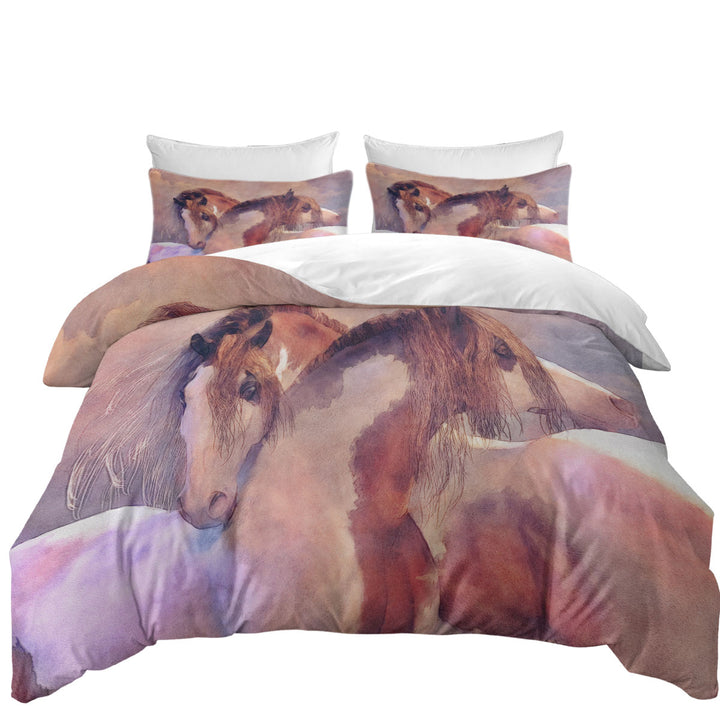 Harmony Beautiful Horses Art King Duvet Cover set