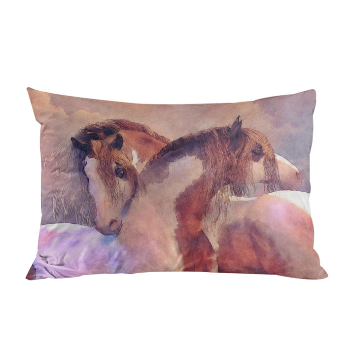 Harmony Beautiful Horses Art King Pillow Cases