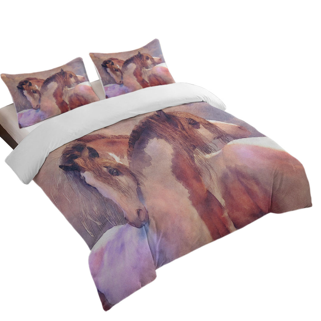 Harmony Beautiful Horses Art full Size Duvet Cover