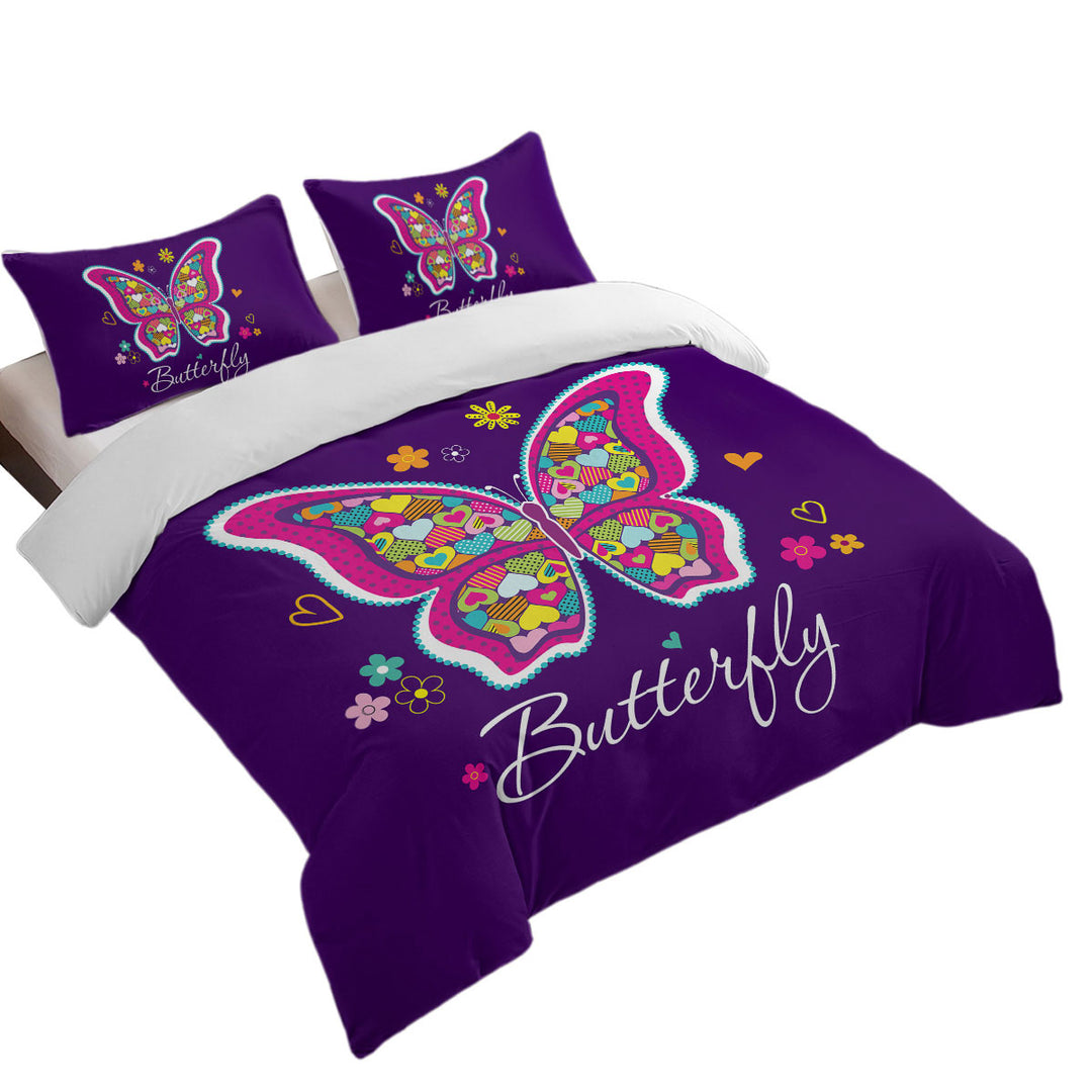 Heart Pattern Butterfly Bed Covers