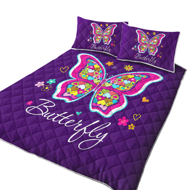 Heart Pattern Butterfly Quilts for sale