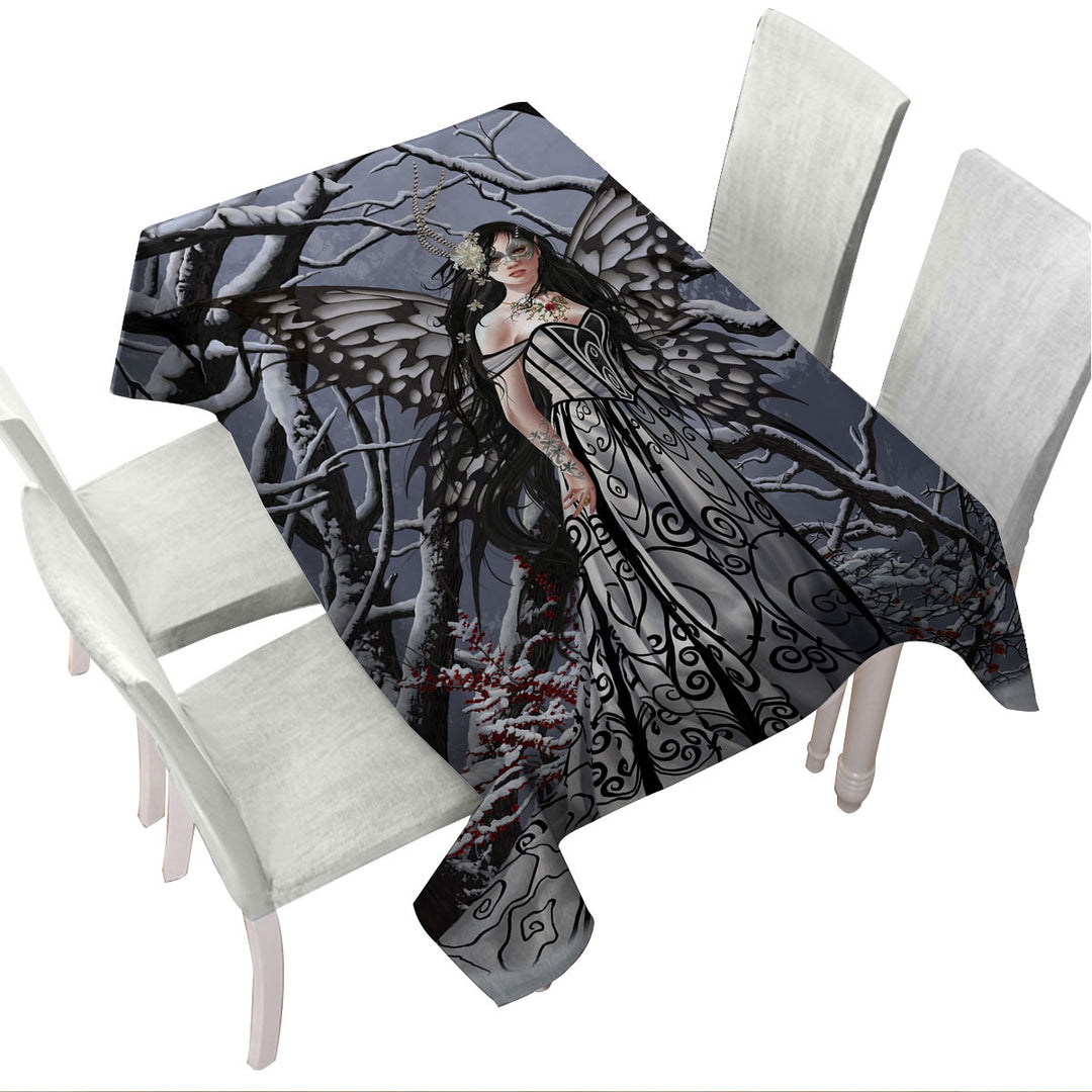 Heart of Ice Winter Forest Fairy Custom tablecloths