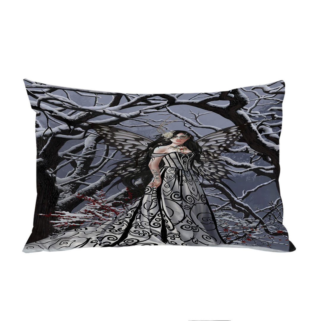 Heart of Ice Winter Forest Fairy Pillowcase