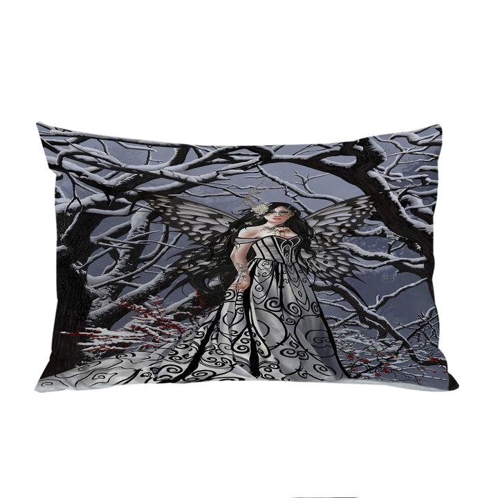 Heart of Ice Winter Forest Fairy Pillowcase
