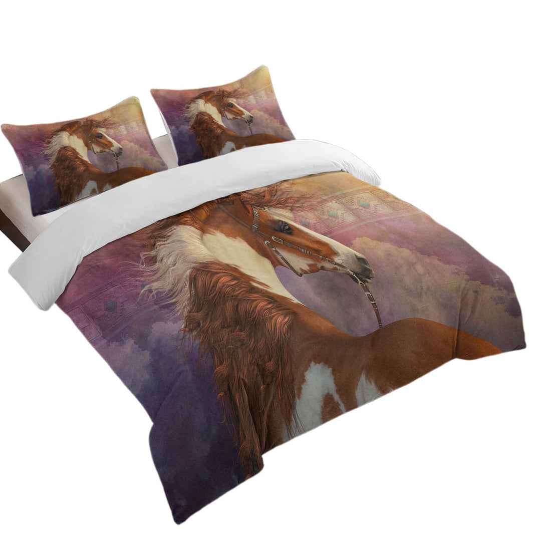 Heart of the West Brown and White Pinto Horse Duvet Covers